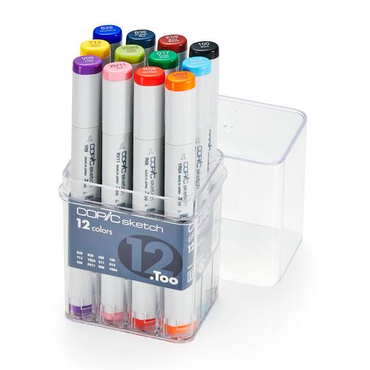 Copic® Sketch Marker Set, 12 Color Basic